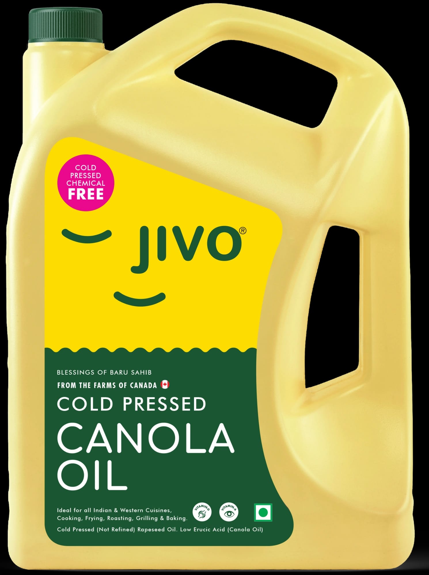 Jivo cold pressed canola oil — 5 Litre
